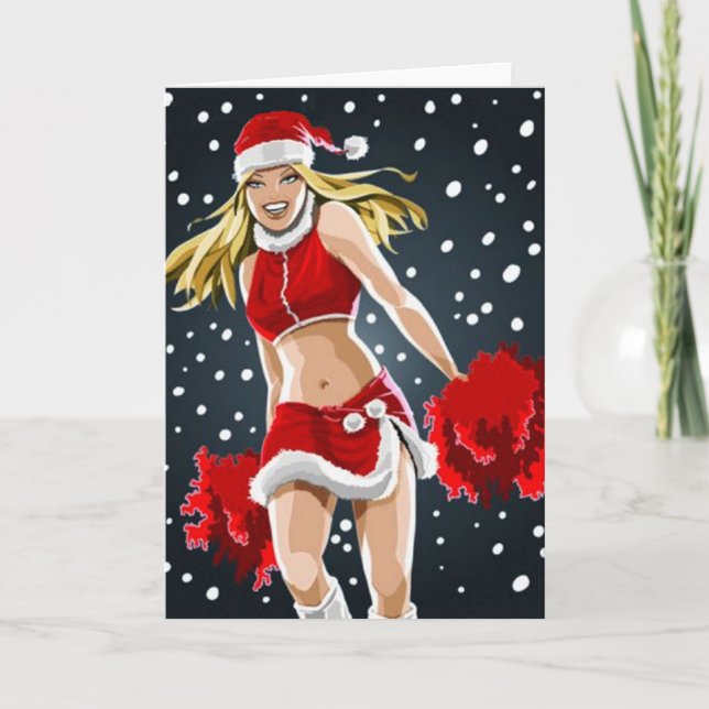 Joyeuse carte à Cheveux de Noël (Devant)