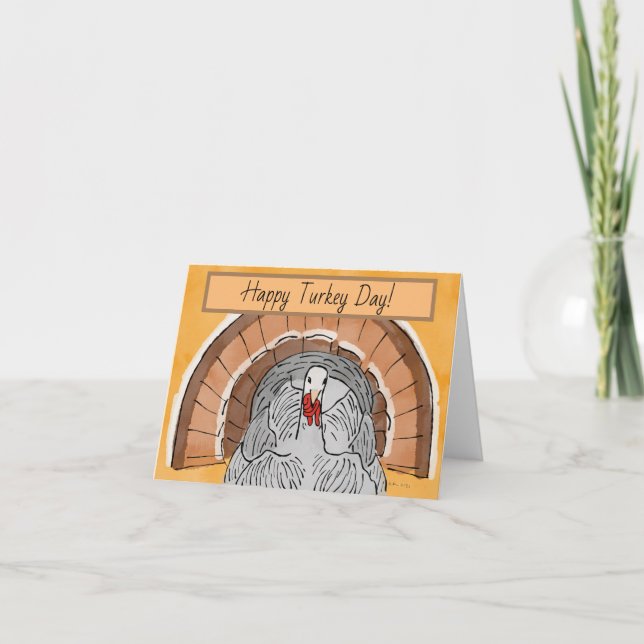 Joyeuse carte ASL Thanksgiving de la fête turque (Devant)