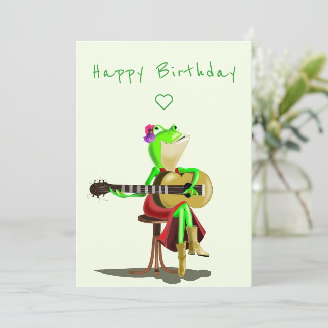 Joyeuse carte d'anniversaire - Amusants - Grenouil (Debout devant)