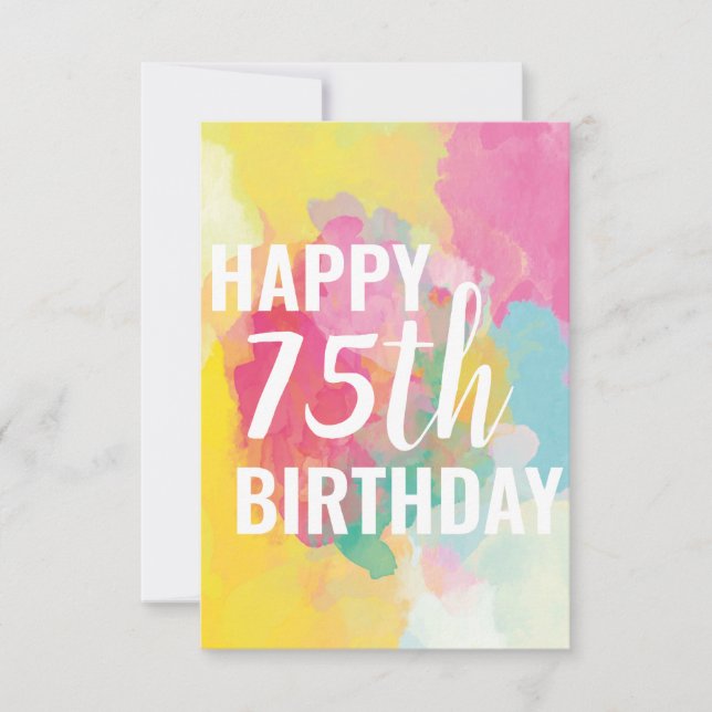 Joyeuse carte d'anniversaire de 75e anniversaire ( (Devant)
