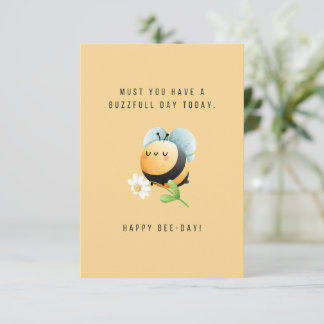 Joyeuse carte d'anniversaire de l'abeille