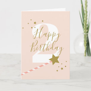 Joyeuse carte d'anniversaire de princesse âge 2