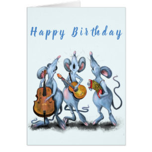 Joyeuse carte d'anniversaire Musique Mouse Band