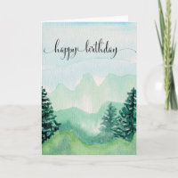 Joyeuse Carte D'Anniversaire Pour Lui, Monts Water