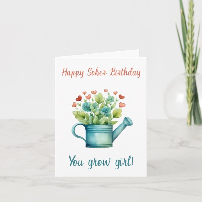 Joyeuse carte d'anniversaire Sober, vous grandisse (Devant)