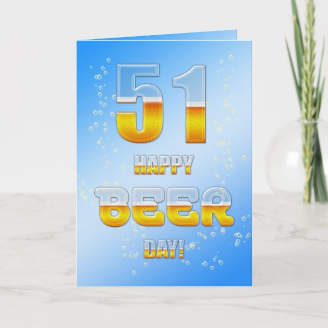 Joyeuse carte de 51e anniversaire de la fête de la (Devant)