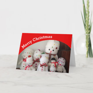 Joyeuse carte de bonhomme de neige de Noël