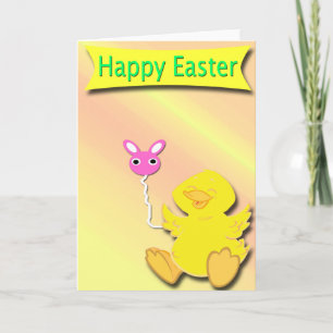 Joyeuse carte de canard de Pâques heureux avec Bou