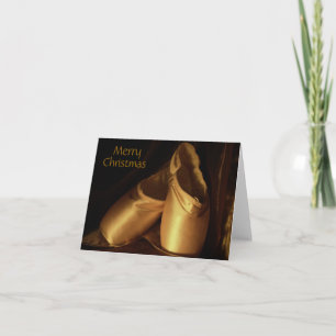 Joyeuse carte de chaussures de ballet de Noël