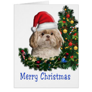 Joyeuse carte de chien de Noël