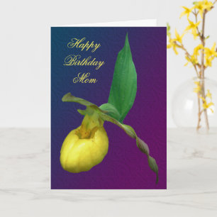 Joyeuse carte de fleurs à chlipper maman d'anniver