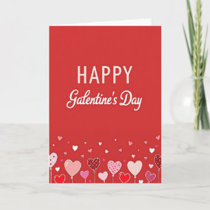 Joyeuse carte de Galentines Day à motif de cœurs