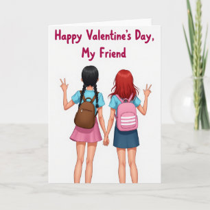 Joyeuse carte de Galentines Day pour amie