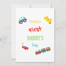 Joyeuse Carte de jour du père du premier papa