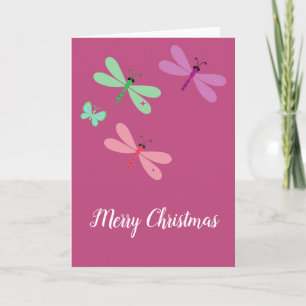 Joyeuse carte de libellules de Noël