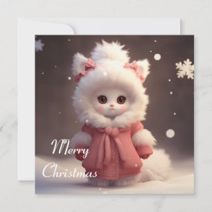 Joyeuse carte de Noël avec caractère adorable de c