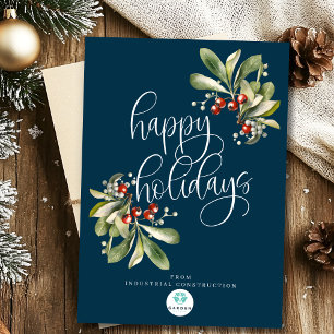Joyeuse carte de Noël avec logo de l'entreprise