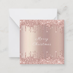 Joyeuse carte de Noël avec Parties scintillant Ros
