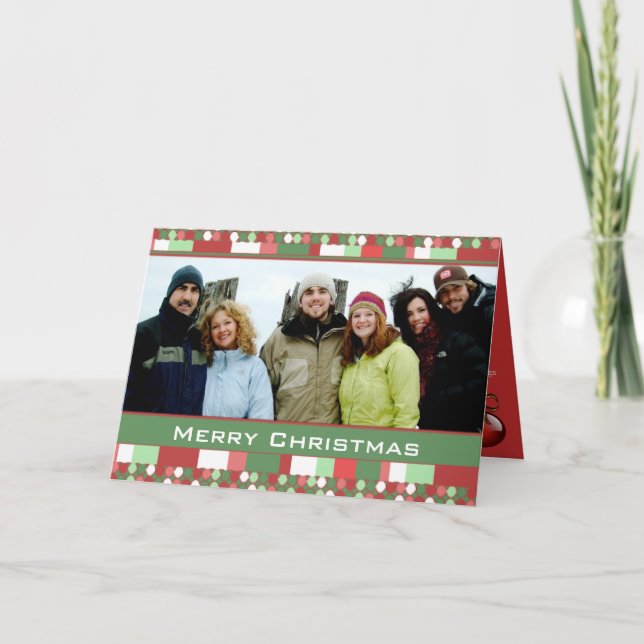 Joyeuse carte de Noël avec votre photo (Devant)