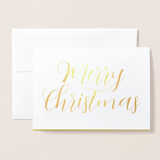 Joyeuse carte de Noël, Calligraphie moderne carte  (Devant avec enveloppe)
