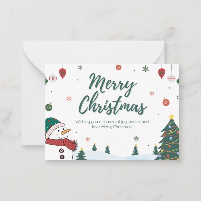 Joyeuse carte de Noël ( carte de voeux ). (Devant)