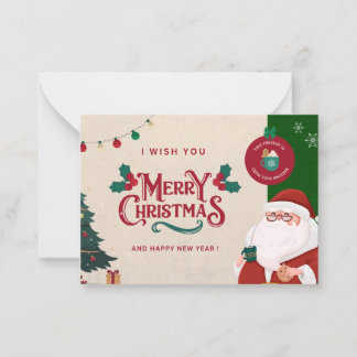 Joyeuse carte de Noël ( carte de voeux ).
