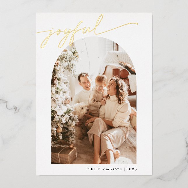 Joyeuse carte de Noël | Carte photo de vacances mo (Recto)