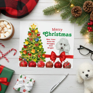 Joyeuse carte de Noël de caniche