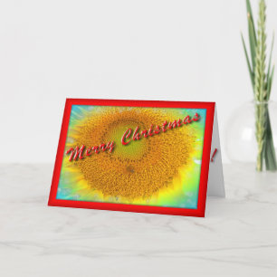 Joyeuse carte de Noël de tournesol