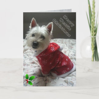 Joyeuse carte de Noël de Westie pour votre ami