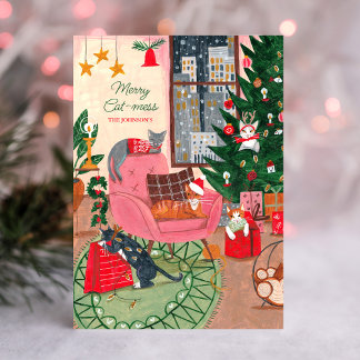 Joyeuse carte de Noël des chats
