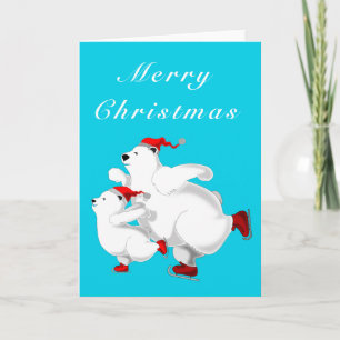 Joyeuse carte de Noël Joyeux ours de famille