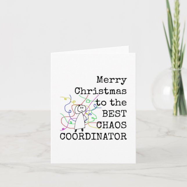 Joyeuse carte de Noël, meilleur coordinateur du Ch (Devant)