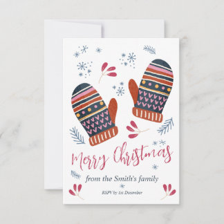 Joyeuse carte de Noël mignonne et confortable pers