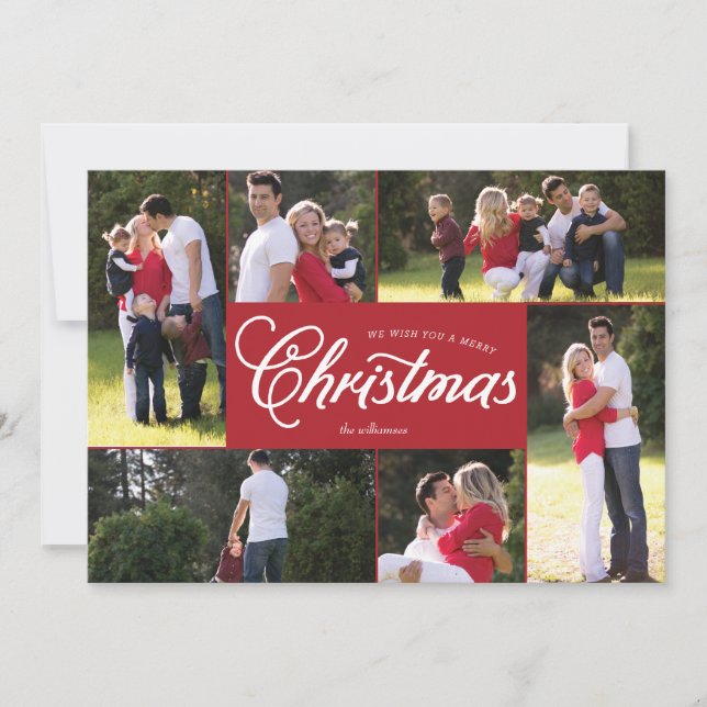 Joyeuse carte de Noël multiphoto (Devant)