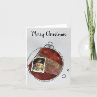 Joyeuse carte de Noël - ornement dessiné à la main