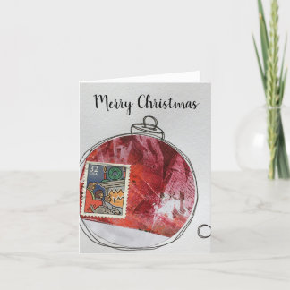 Joyeuse carte de Noël - ornement dessiné à la main