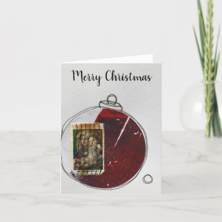 Joyeuse carte de Noël - ornement dessiné à la main