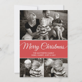 Joyeuse carte de Noël | plat | Rouge