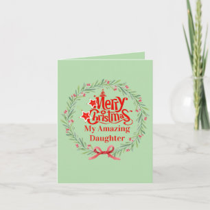 Joyeuse carte de Noël pour fille