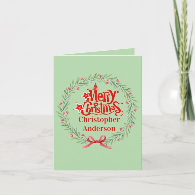 Joyeuse carte de Noël pour le patron (Devant)