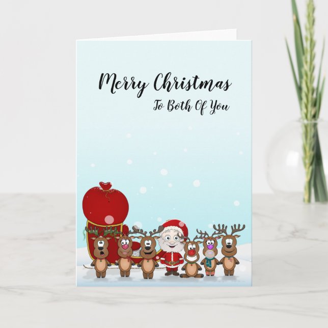 Joyeuse Carte De Noël Pour Vous Deux (Devant)