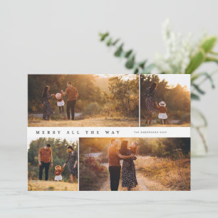 Joyeuse carte de Noël tout le chemin 4-Photo Colla