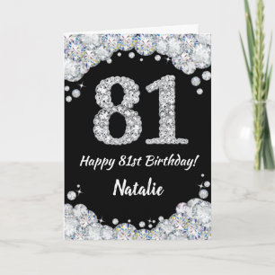 Joyeuse carte de Parties scintillant 81e anniversa