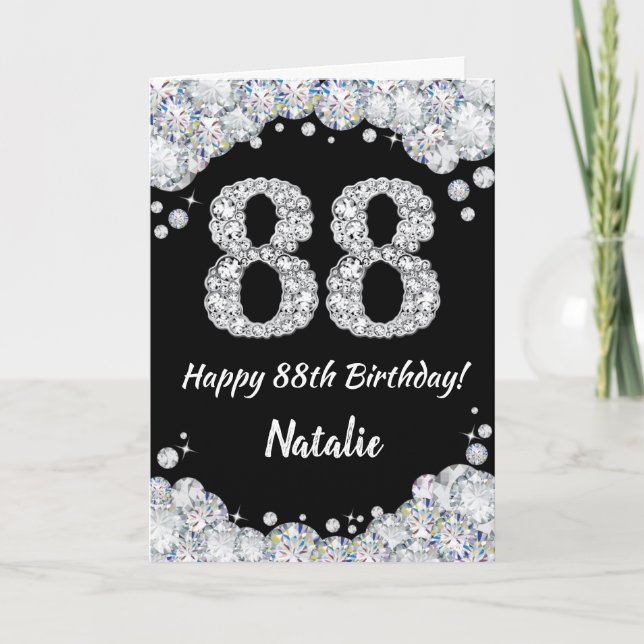 Joyeuse carte de Parties scintillant 88e anniversa (Devant)