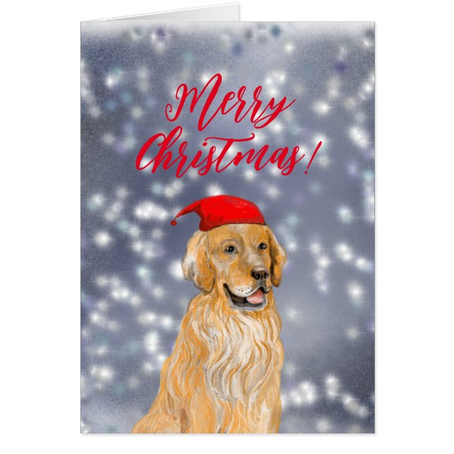 Joyeuse carte de recherche de noël or (Devant)