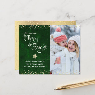 Joyeuse carte de script brillante pour les jours d