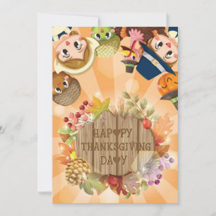 Joyeuse carte de vacances de Thanksgiving