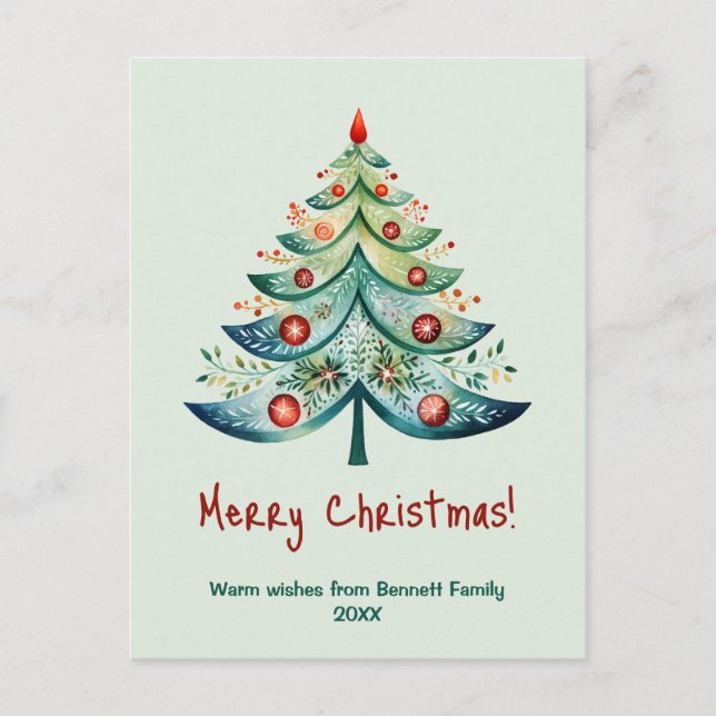 Joyeuse carte de vacances famille Noël (Devant)