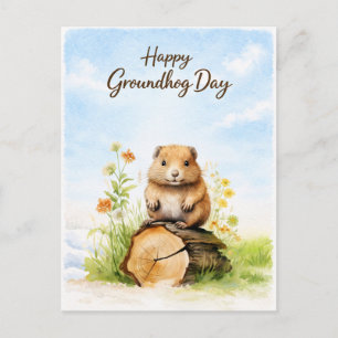 Joyeuse carte de vœux aquarelle pour la journée de